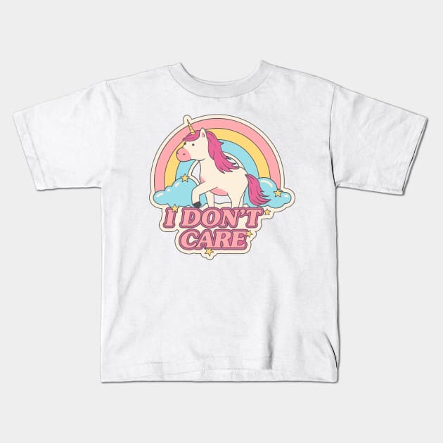 I Don't Care Kids T-Shirt by thiagocorrea